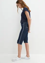 Slim Fit-bermudajeans High Waist, knelang, bonprix