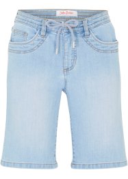 Bermuda-jeans med komfort-stretch og knytebånd, John Baner JEANSWEAR