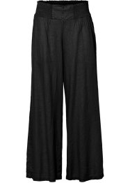 High Waist Marlene-bukse med lin og behagelig smock-linning, bpc bonprix collection