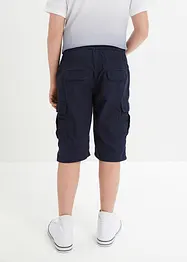 Pull on-bermudashorts i økologisk bomull med cargolommer, Regular Fit, bonprix