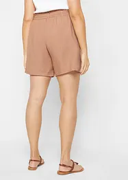 Paperbag-shorts i lin, bonprix