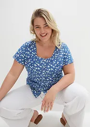 Jeans-bluse av økologisk bomull, bonprix