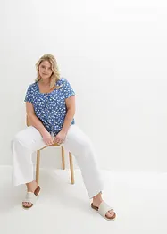 Jeans-bluse av økologisk bomull, bonprix