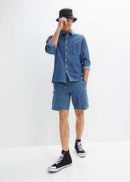 Lang slip on-jeansshorts, Loose Fit, John Baner JEANSWEAR
