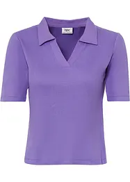 Ribbet polo-shirt, halvlang arm, bonprix