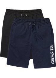Sweat-shorts med resirkulert polyester (2-pack), bpc bonprix collection