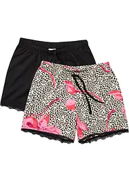 Shorts med delikate blonder (2-pack), bonprix