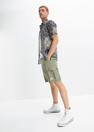 Cargo-bermuda av bærekraftig lin, Loose Fit, bonprix