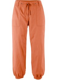 3/4-lang bukse med lin og komfortlinning, Loose Fit, bpc bonprix collection