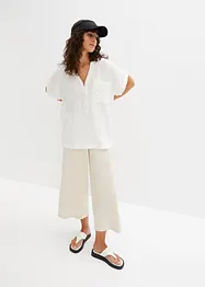 Kortermet bluse i musselin, bonprix
