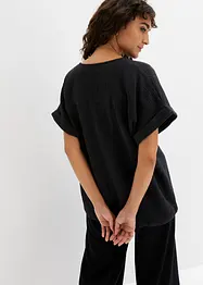 Kortermet bluse i musselin, bonprix
