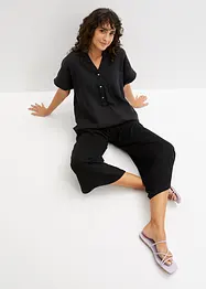 Kortermet bluse i musselin, bonprix