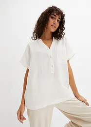 Kortermet bluse i musselin, bonprix