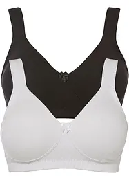 Minimizer T-skjorte-BH uten spiler med økologisk bomull (2-pack), bonprix