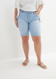 Bermuda-jeans med komfort-stretch og knytebånd, John Baner JEANSWEAR