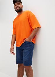 Bærekraftig T-skjorte av teksturert materiale, Loose Fit, John Baner JEANSWEAR