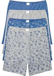 Lang boksertruse med økologisk bomull  (4-pack), bonprix