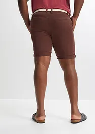 Stretch chino-bermuda med belte, Regular Fit, bonprix