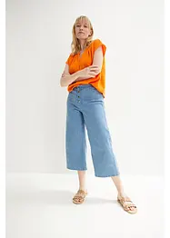 Blusetopp av musselin i 100% bomull, bonprix