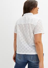 Moderne bluse med hullbroderi, BODYFLIRT