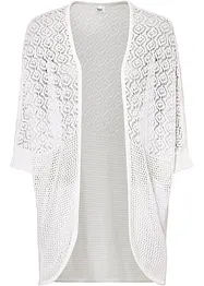 Lang cardigan med hullmønster, bonprix