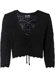 Bolero med hullmønster og 3/4-lange ermer, bonprix