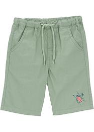 Bermuda i canvas med elastisk linning til barn, Regular Fit, John Baner JEANSWEAR