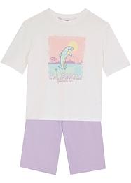 Oversized topp + sykkelbukse til barn  (2 delt sett), bpc bonprix collection