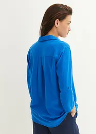 Bluse med 3/4-lang arm og lin, bonprix