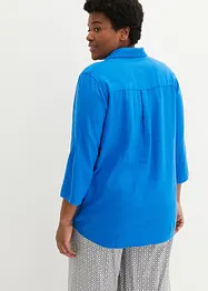 Bluse med 3/4-lang arm og lin, bonprix