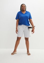Stripet shorts i seersucker med justerbar størrelse i linningen, bpc bonprix collection