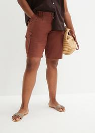 Cargo-shorts med lin, bpc bonprix collection