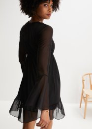 Mesh-kjole med dekorativt blondebånd, BODYFLIRT boutique