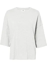 Oversized topp i bomull, halvlang arm, bonprix