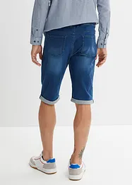 Stretch-jeansbermuda med broderi, Regular Fit, bonprix