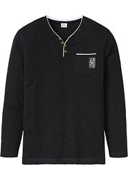 Henley T-skjorte med 2 i 1-look, lang arm, John Baner JEANSWEAR