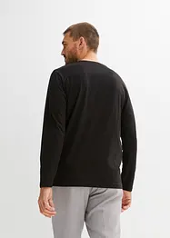 Henley-shirt, langermet (2-pack) av økologisk bomull, bonprix