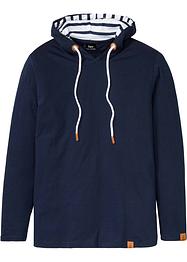 Langermet shirt med hette, av økologisk bomull, bpc bonprix collection