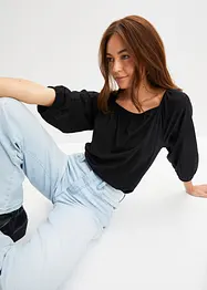 Trikotbluse i 100% økologisk bomull, bonprix