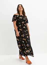 Carmen-kjole med print, bonprix