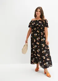 Carmen-kjole med print, bonprix