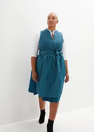 Dirndl med jacquardmønster og forkle, i midi-lengde (2-delt sett), bonprix