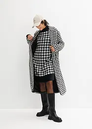 Strikket kjole med houndstooth-mønster, bonprix