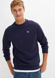 Sweatshirt med resirkulert polyester og raglanermer, bonprix