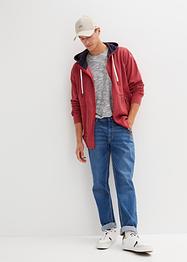 Sweatjakke med hette, med resirkulert polyester, Loose Fit, John Baner JEANSWEAR