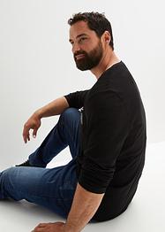 Henley T-skjorte med 2 i 1-look, lang arm, John Baner JEANSWEAR