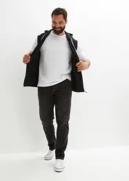 Vest i sweat materiale i myk bomullsmiks med hette, bonprix
