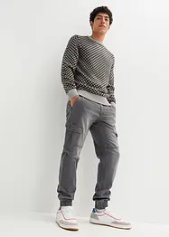 Regular Fit sweat-jeans med cargolommer, Straight, bonprix