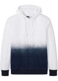 Sweatshirt med hette og resirkulert polyester, fargegradering, RAINBOW