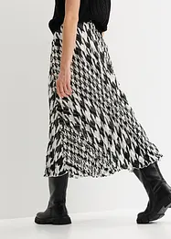 Chiffonskjørt med Houndstooth, bonprix